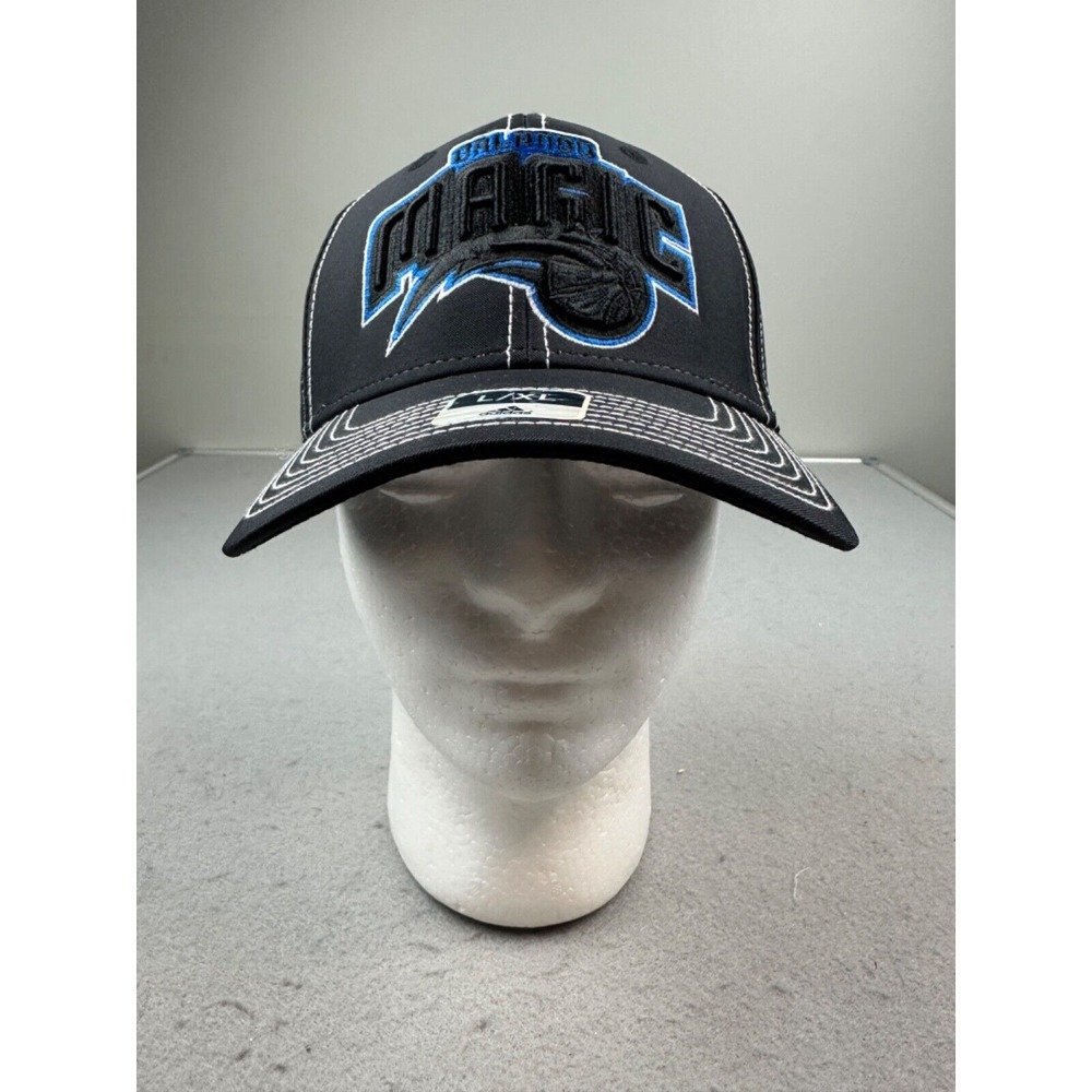NEW Adidas NBA Orlando‎ Magic Black Color Pop SuperFlex LG/XLG Hat